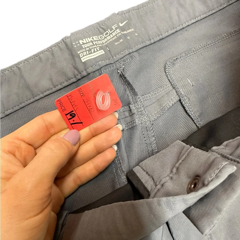 Nike Gray Chinos with Fabric Tag and Zipper Fly